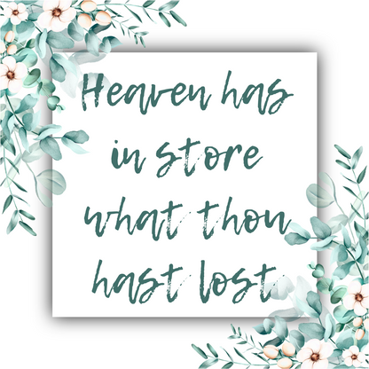 Heaven Has in Store What Thou Hast Lost - Teardrop Pendant Necklace