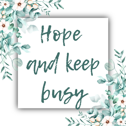 Hope and Keep Busy - Louisa May Alcott - Heart Necklace