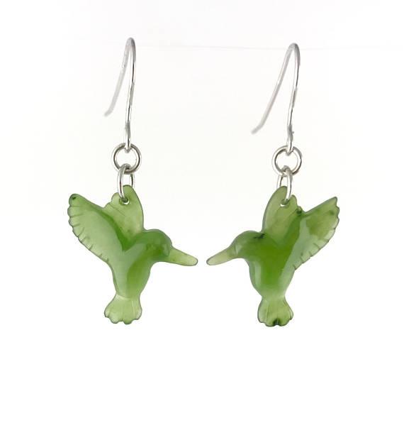 Canadian Jade Hummingbird Earrings