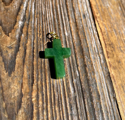 Small Jade Cross Pendant
