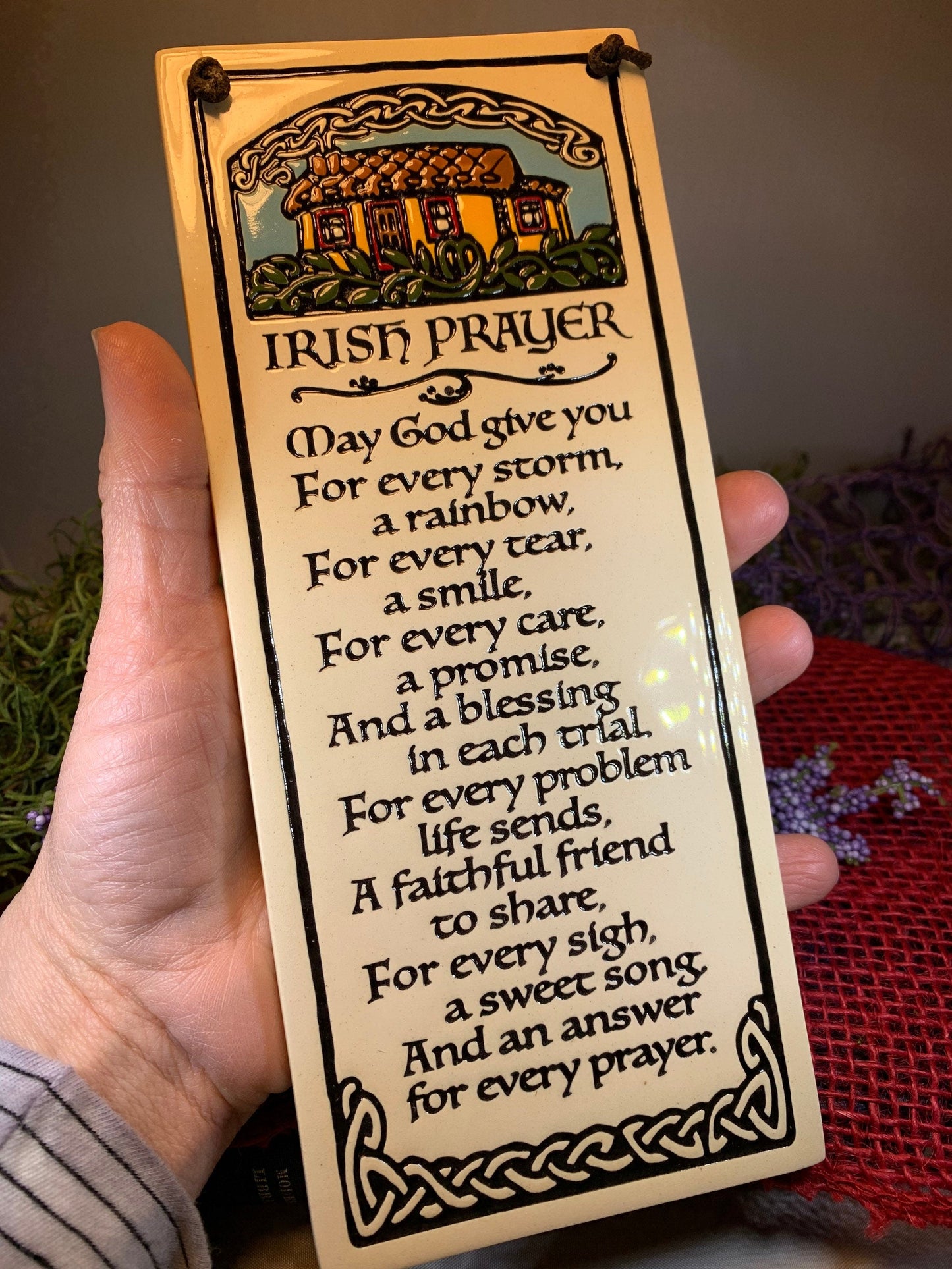 Irish Blessing - May God give you - Ceramic Wall Art