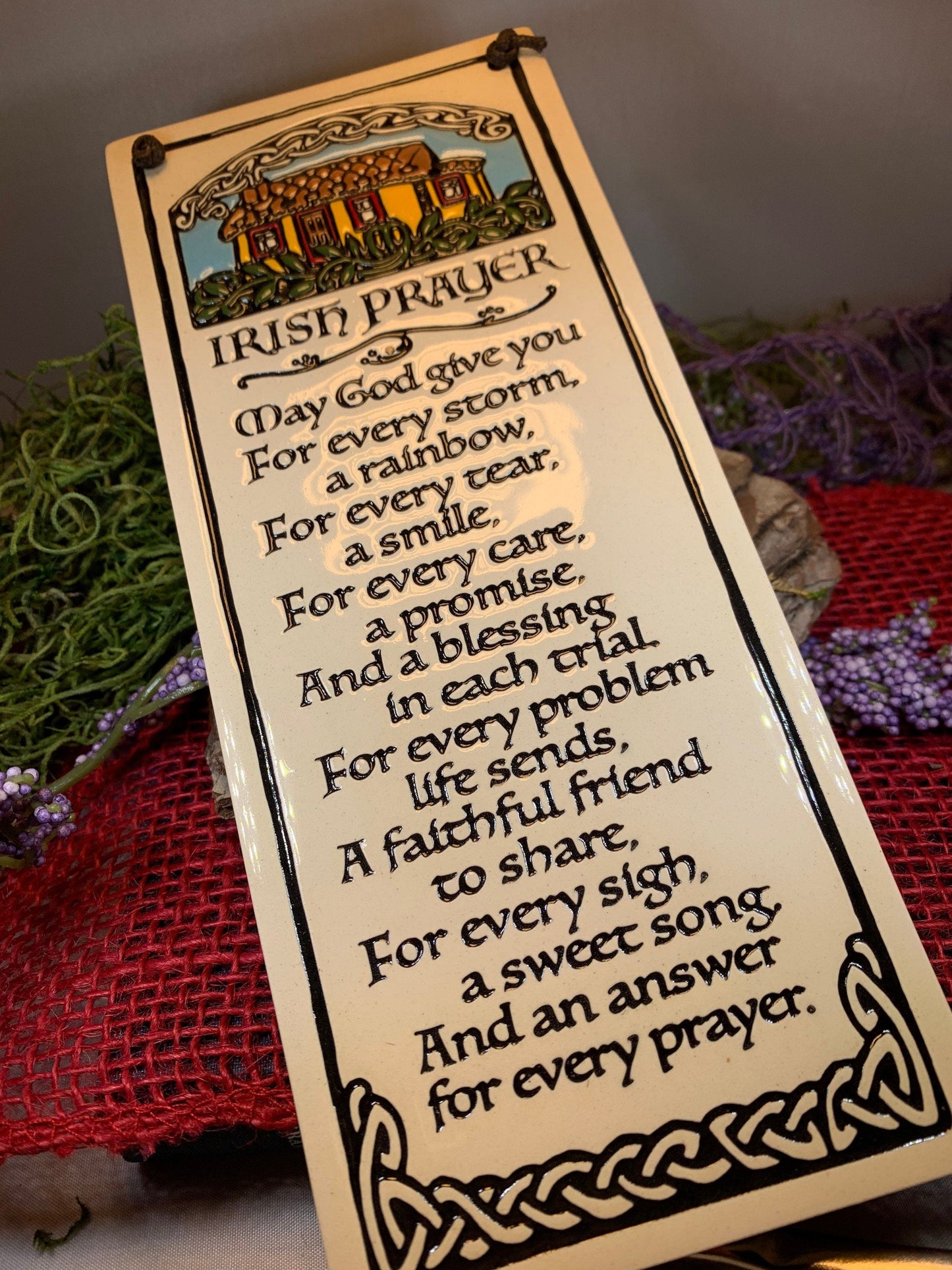 Irish Blessing - May God give you - Ceramic Wall Art