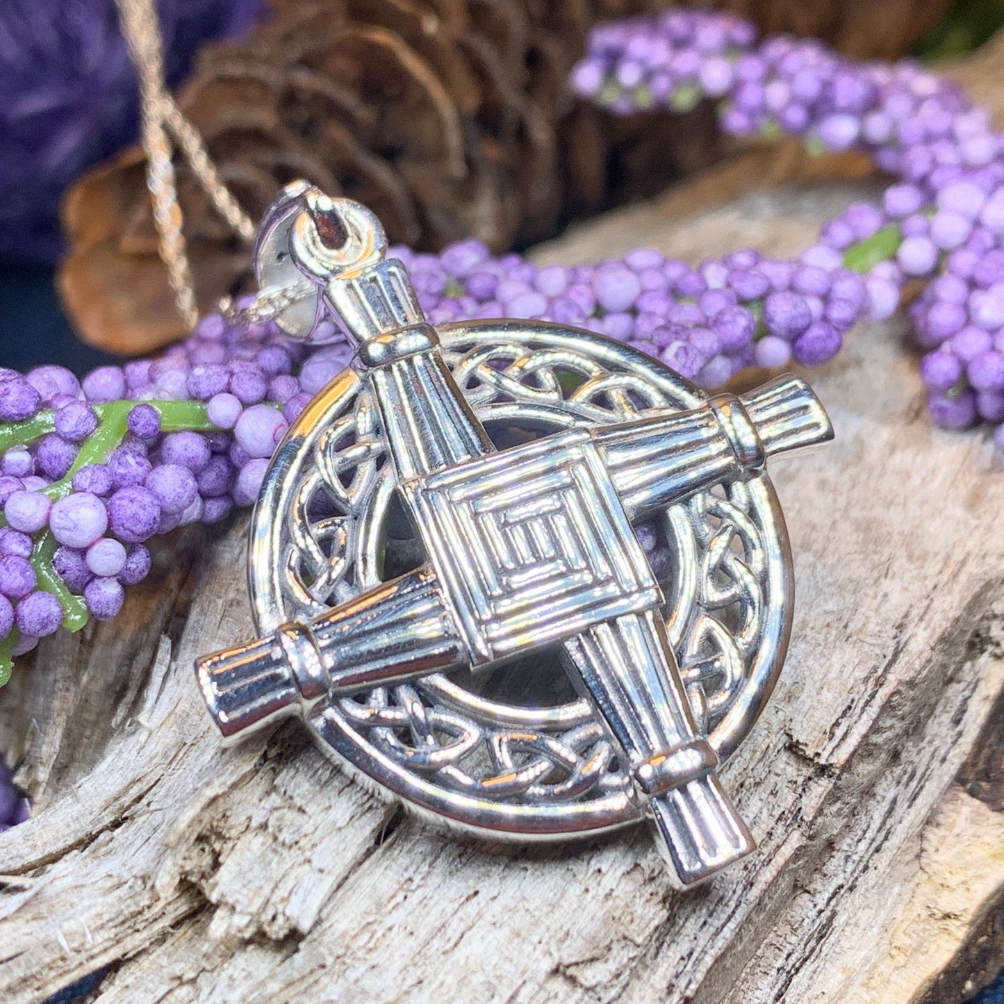Celtic Saint Brigid's Cross Necklace