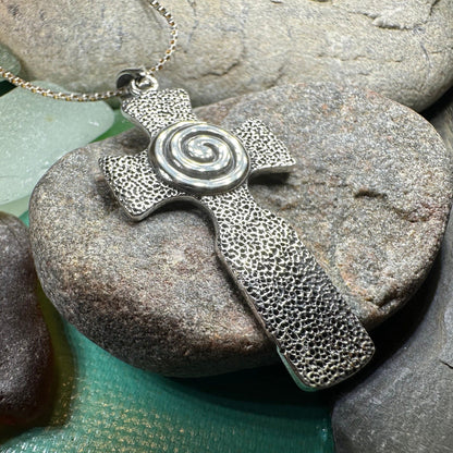 Newgrange Celtic Cross Necklace