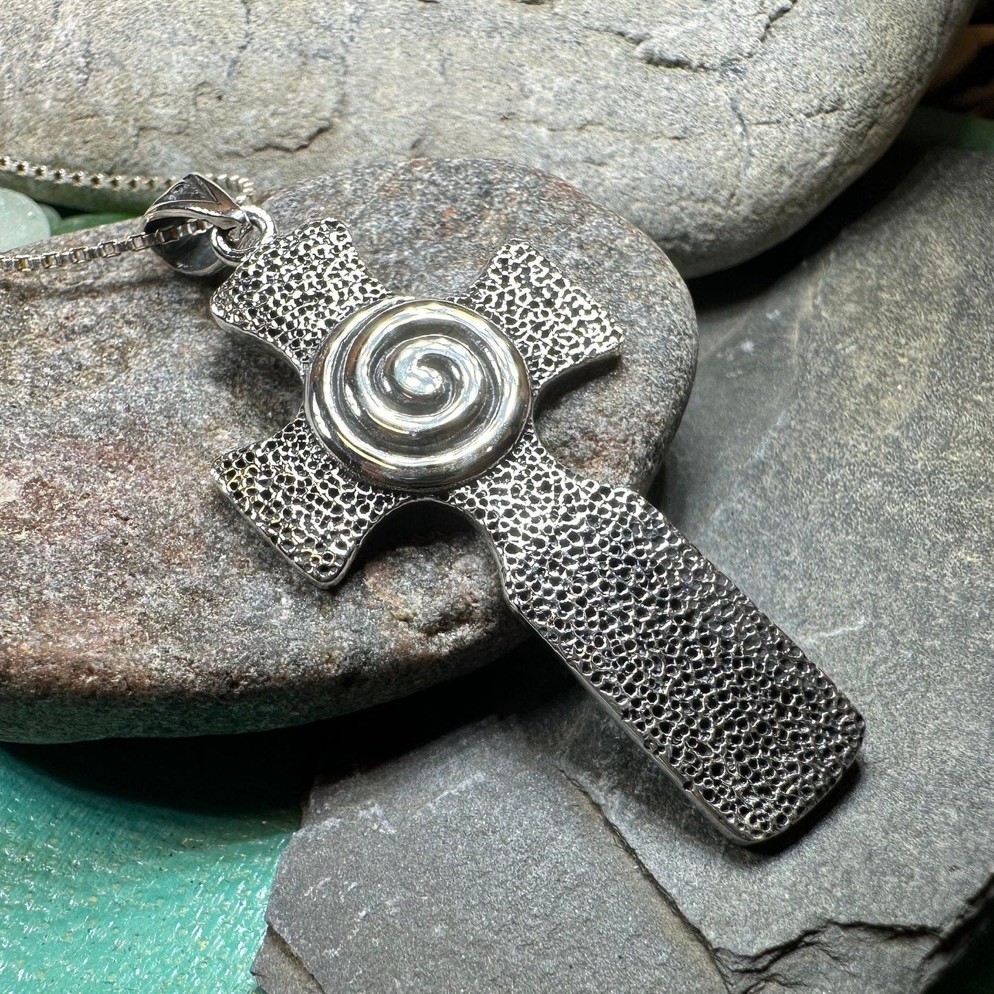 Newgrange Celtic Cross Necklace
