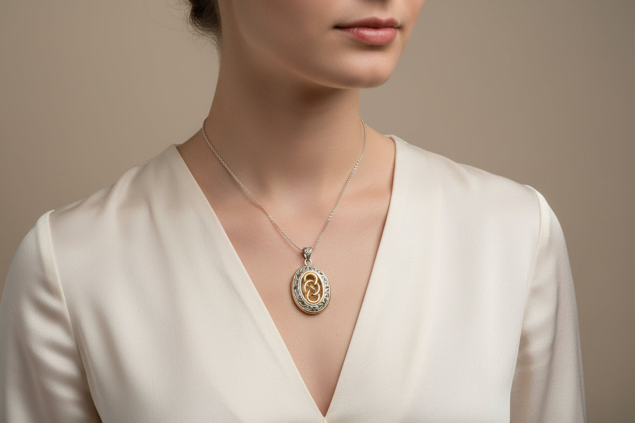 Celtic Forever Infinity Necklace in Sterling Silver