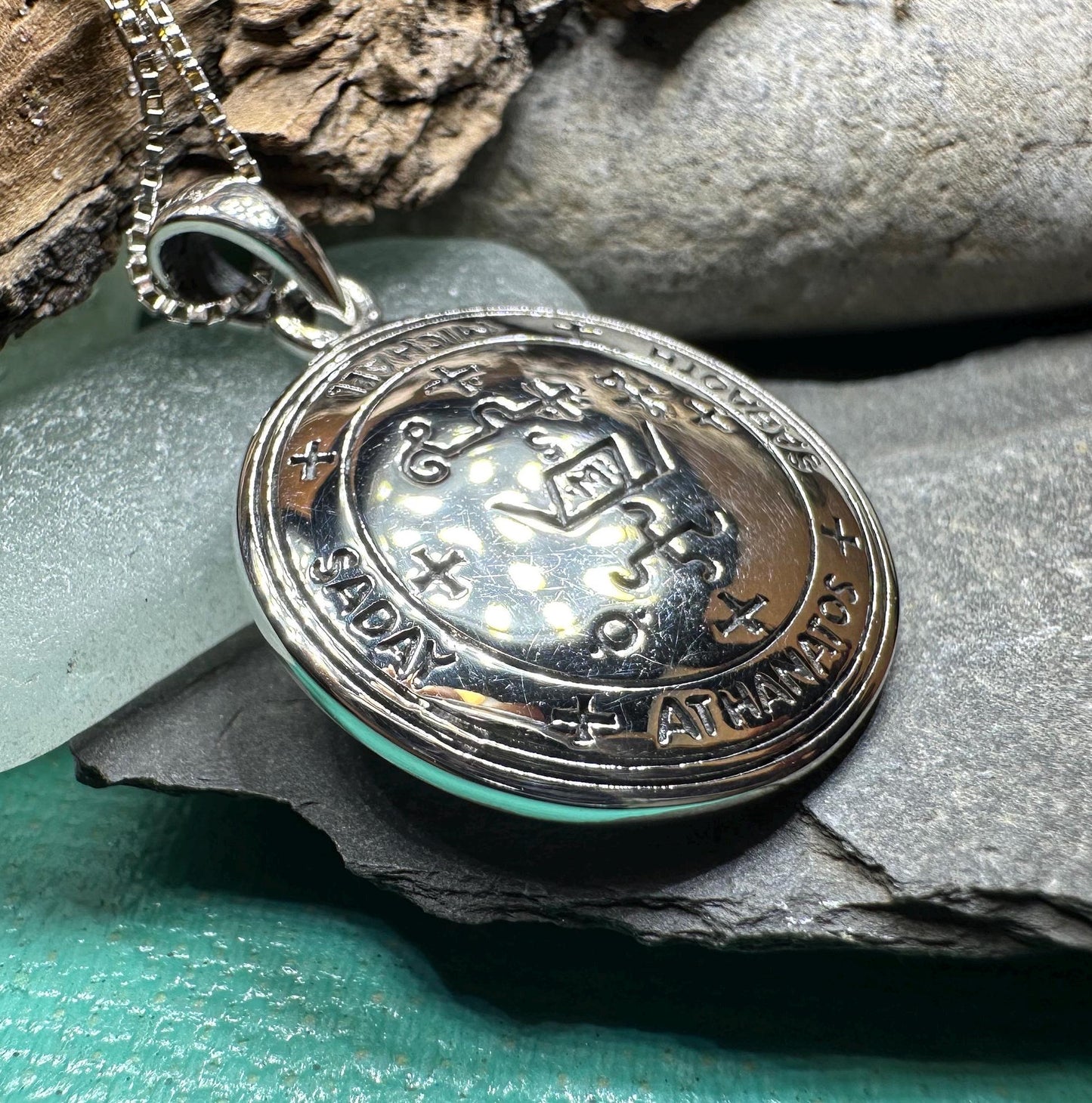 Archangel Michael Sigil Pendant - Sterling Silver