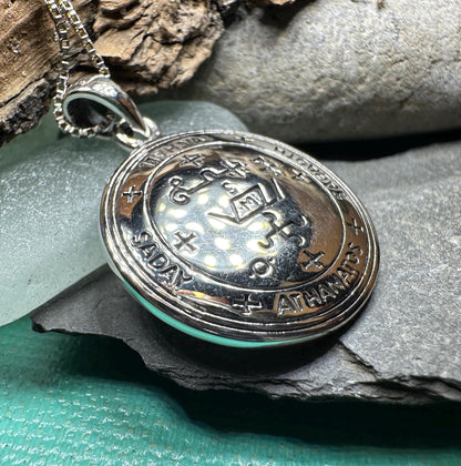 Archangel Michael Sigil Pendant - Sterling Silver