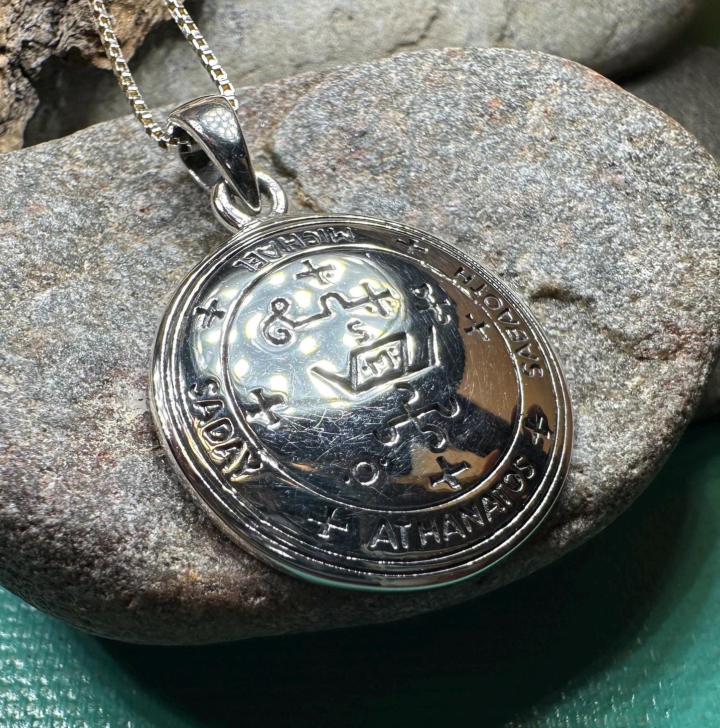 Archangel Michael Sigil Pendant - Sterling Silver