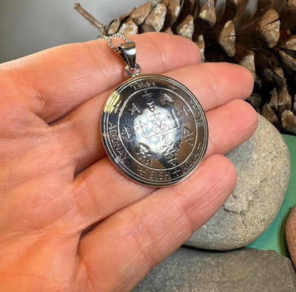 Large Archangel Uriel Sigil Pendant in Sterling Silver
