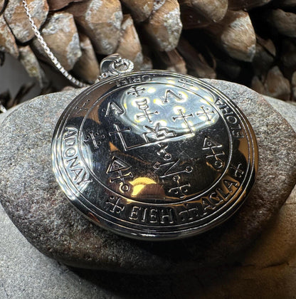Large Archangel Uriel Sigil Pendant in Sterling Silver