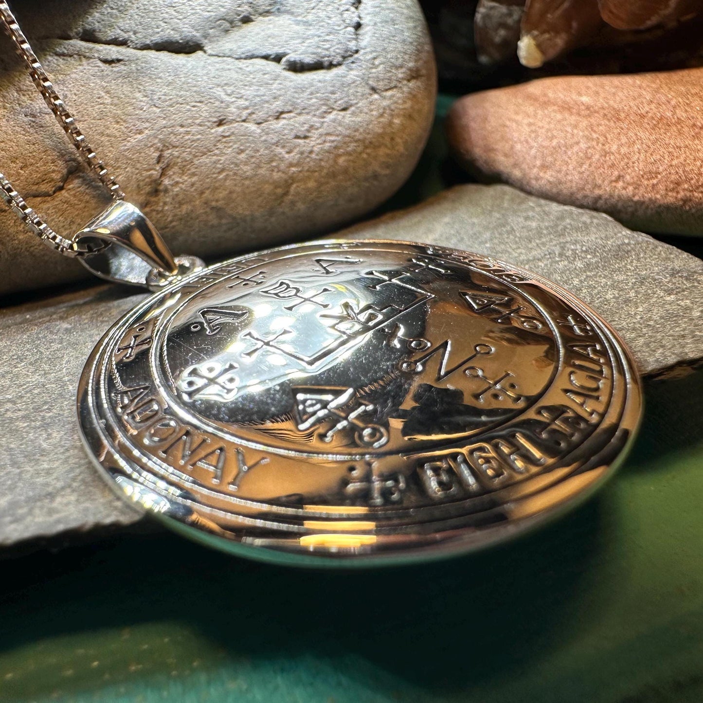 Large Archangel Uriel Sigil Pendant in Sterling Silver