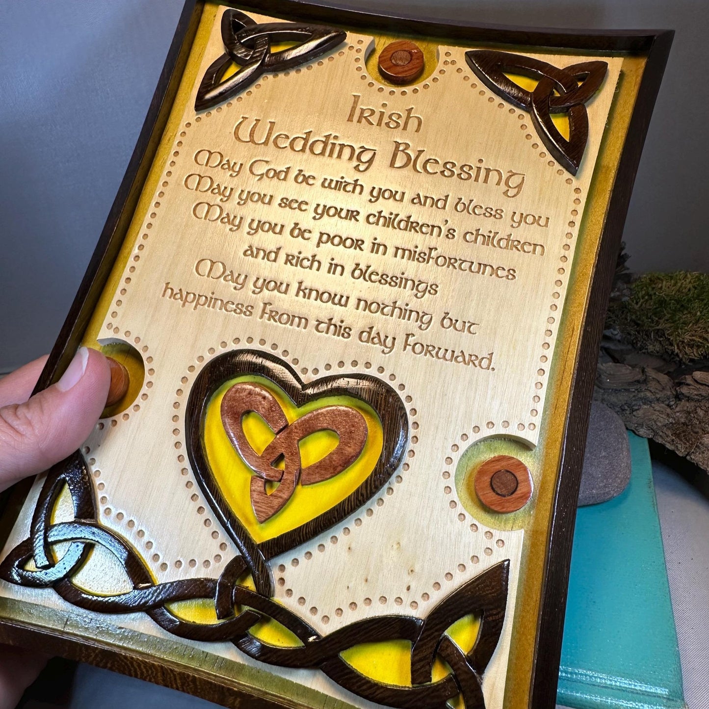 Wooden Irish Wedding Blessing - May you see your children's children - Wall Art