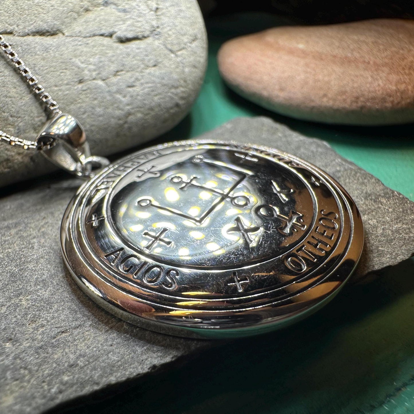 Archangel Raphael Sigil Pendant in Sterling Silver