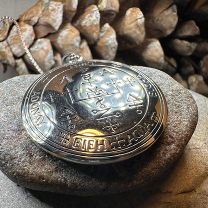 Large Archangel Uriel Sigil Pendant in Sterling Silver