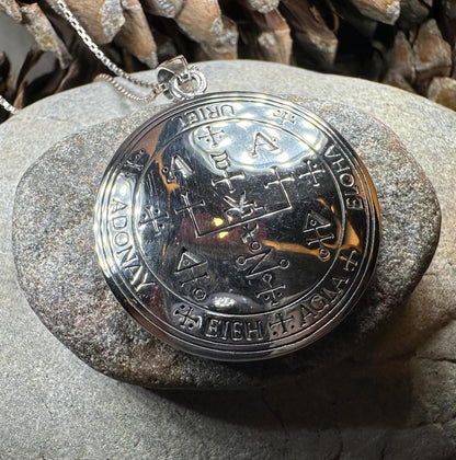 Large Archangel Uriel Sigil Pendant in Sterling Silver