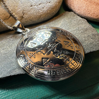 Large Archangel Uriel Sigil Pendant in Sterling Silver