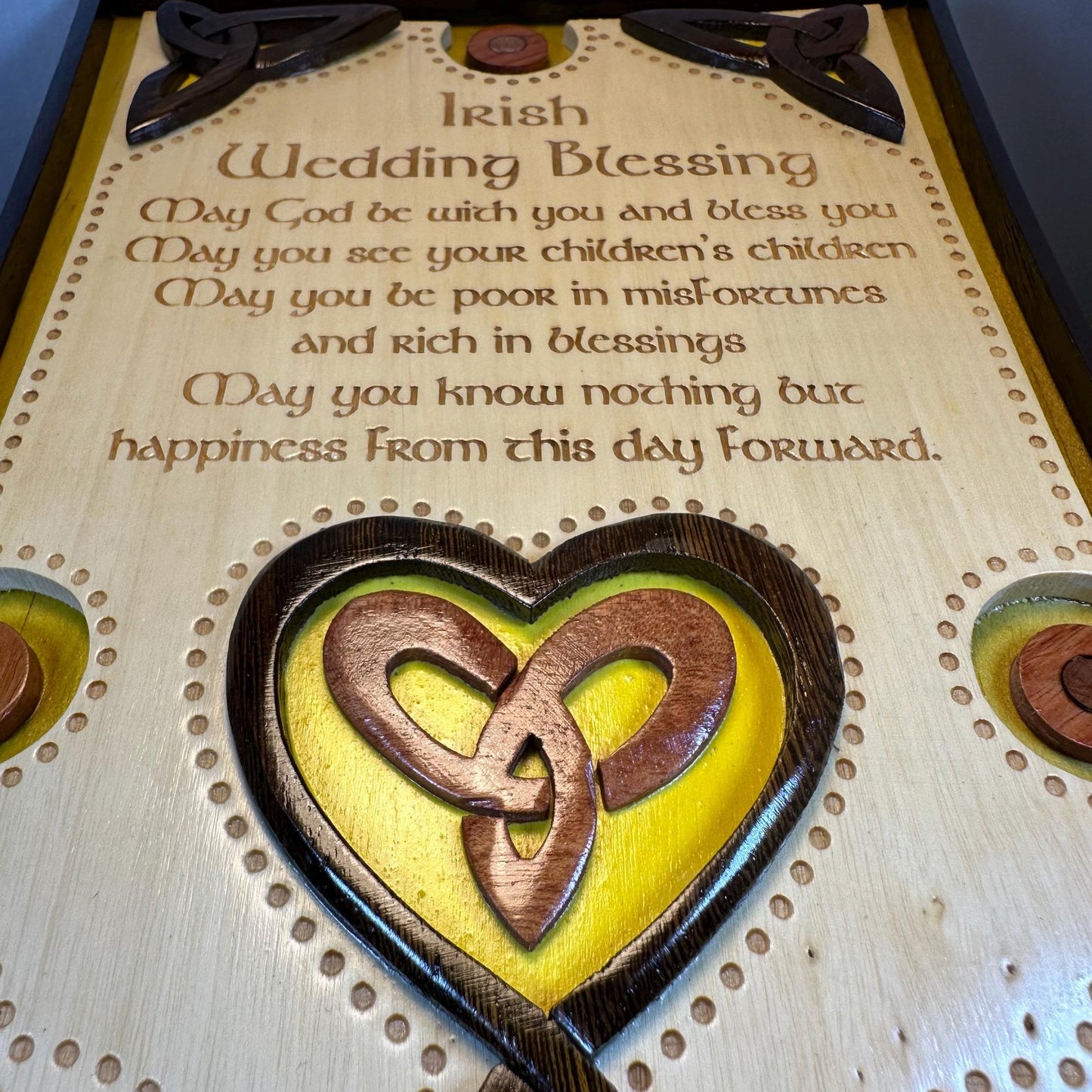 Wooden Irish Wedding Blessing - May you see your children's children - Wall Art