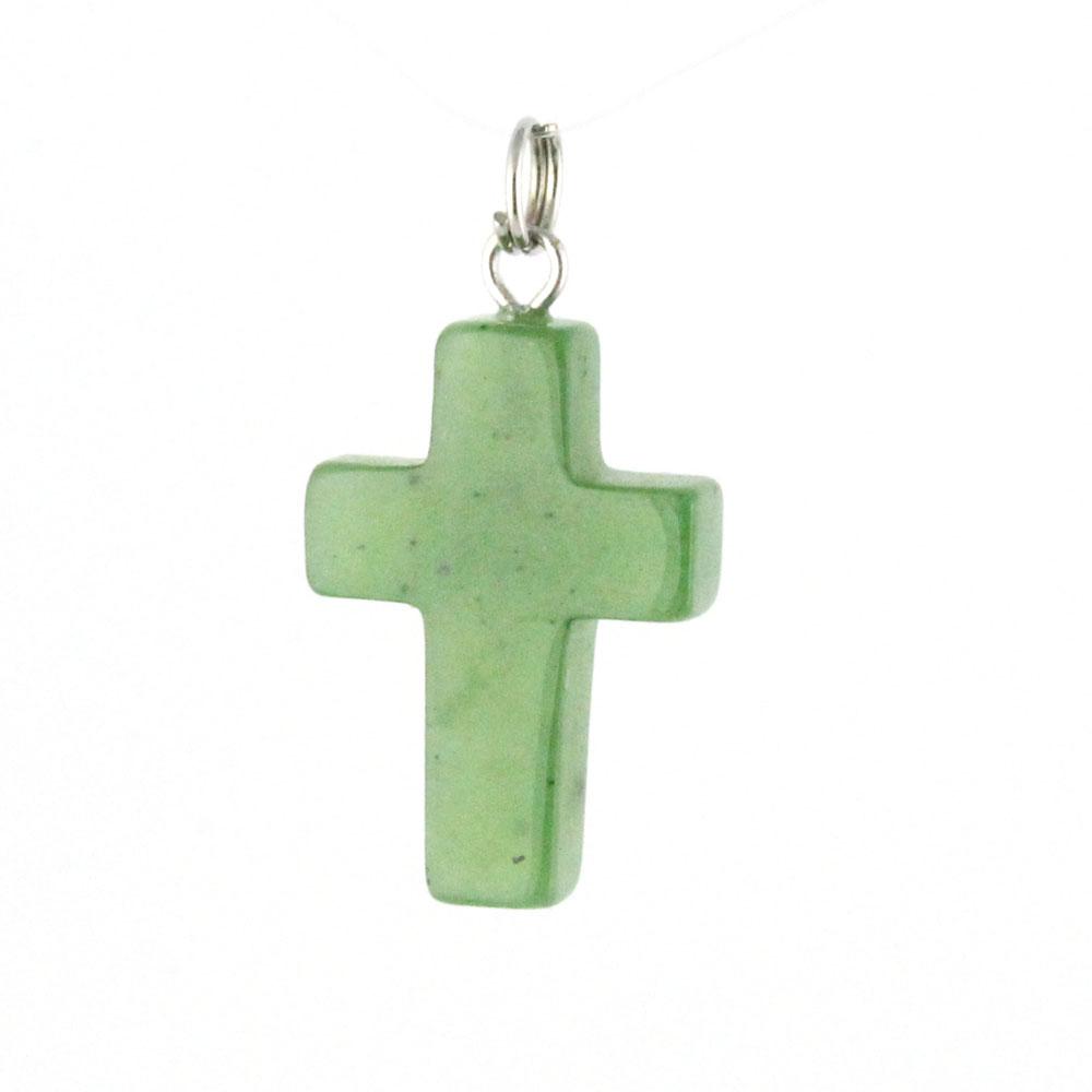Small Jade Cross Pendant
