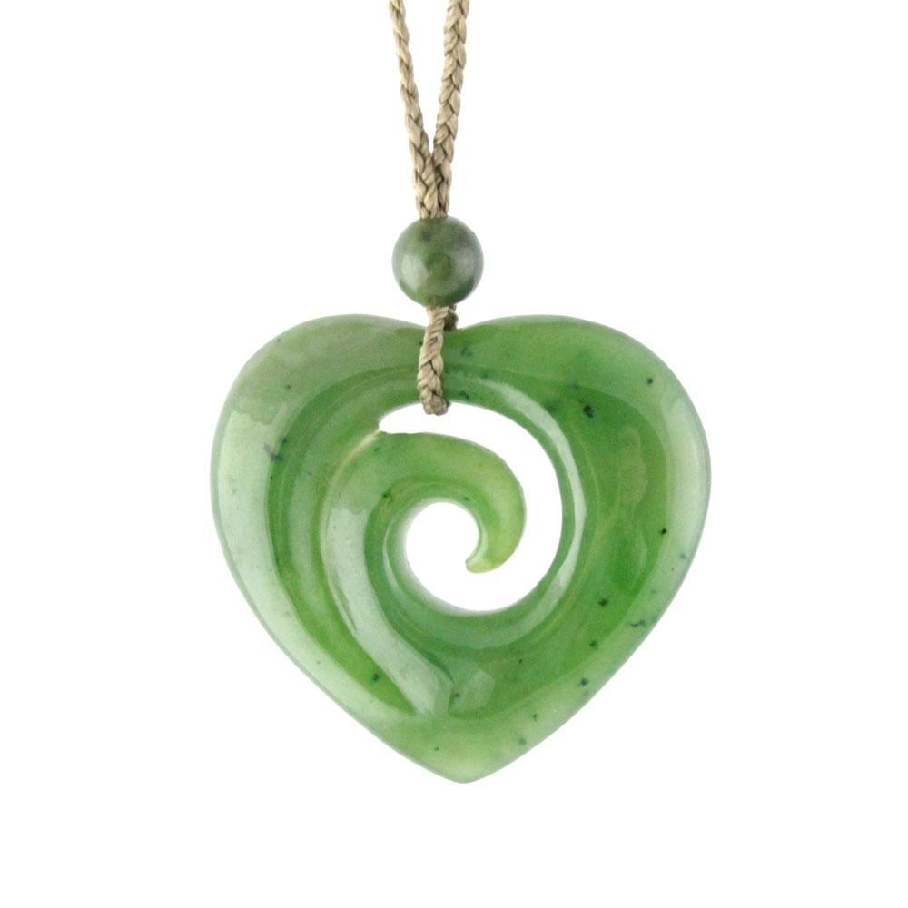 Jade Pendant, Koru-Heart