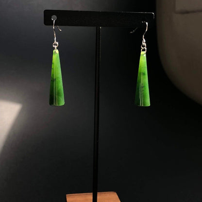 Solid Jade Cone Earrings, 2406