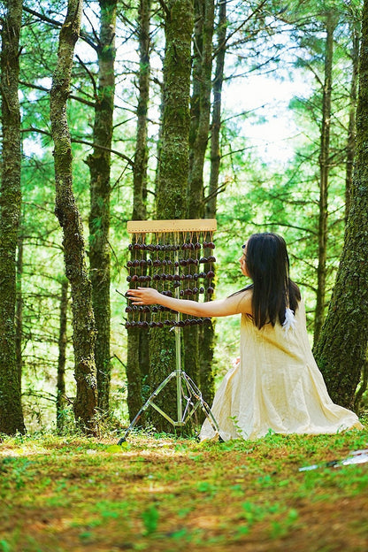 Handmade Juju Duckvine Seed Shell Bar Wind Chime – Natural Rainforest Sound