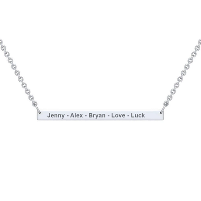 The Beloved Collection — Sterling Silver Bar Necklace | Personalized Gift | Gift for Her