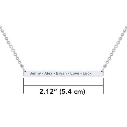 The Beloved Collection — Sterling Silver Bar Necklace | Personalized Gift | Gift for Her