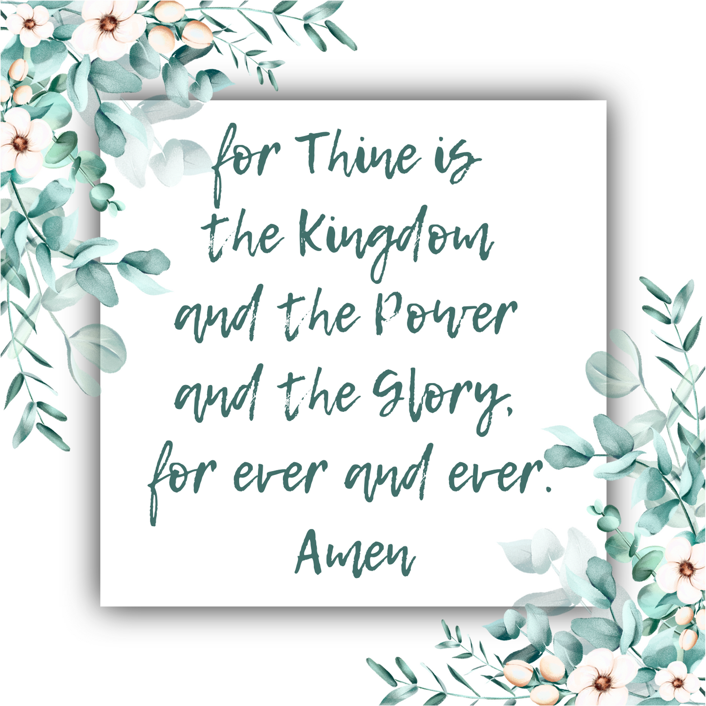 Lord's Prayer Doxology (For Thine is the Kingdom) Mobius Necklace