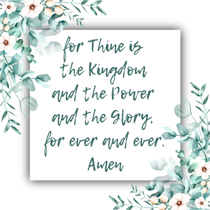 Lord's Prayer Doxology (For Thine is the Kingdom) Mobius Necklace