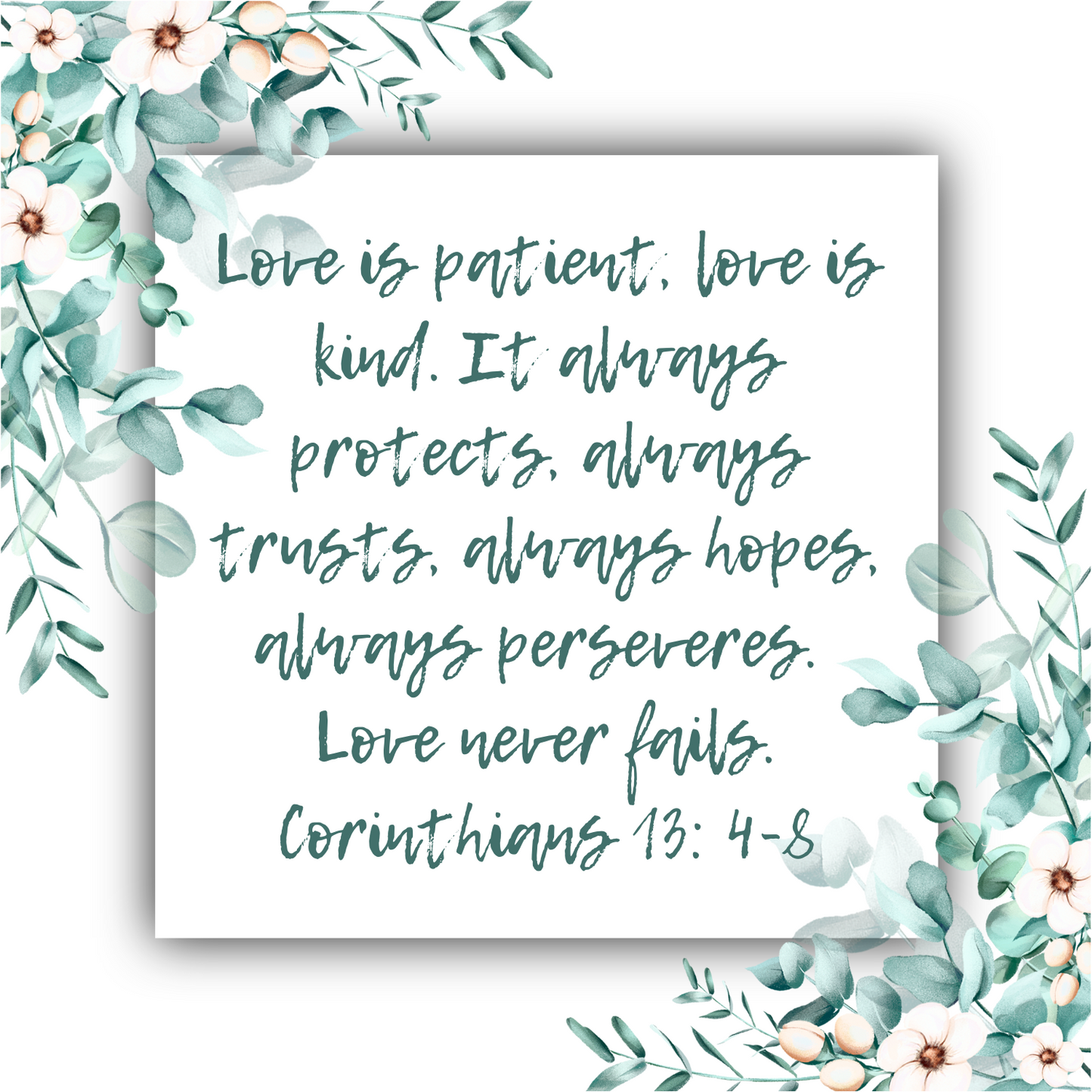 Love Is Patient, Love Is Kind (First Corinthians) - Heart Ribbon Necklace