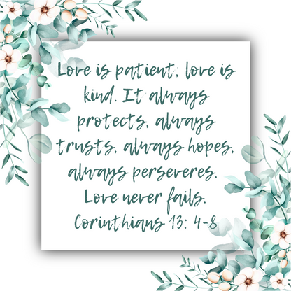 Love Is Patient, Love Is Kind (First Corinthians) - Heart Ribbon Necklace