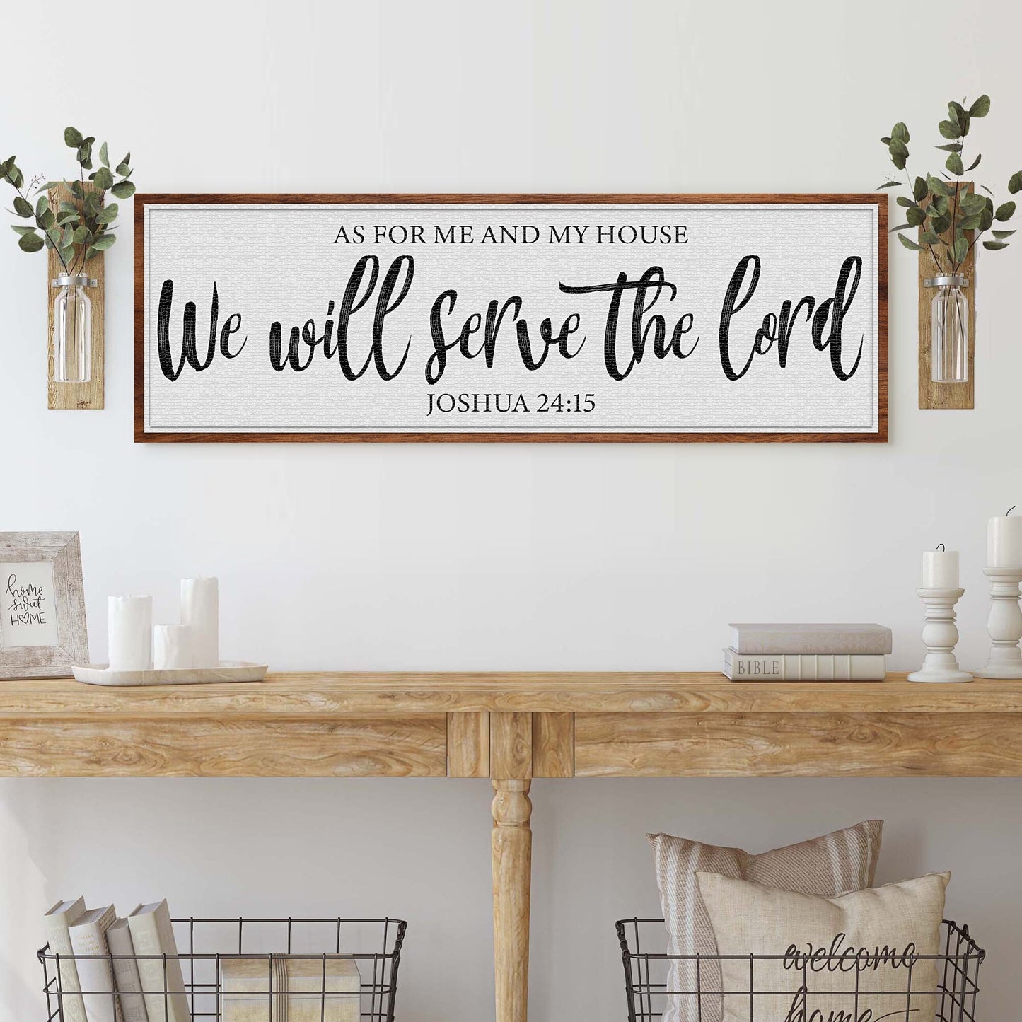 As For Me And My House We Will Serve The Lord Faith Wall Art