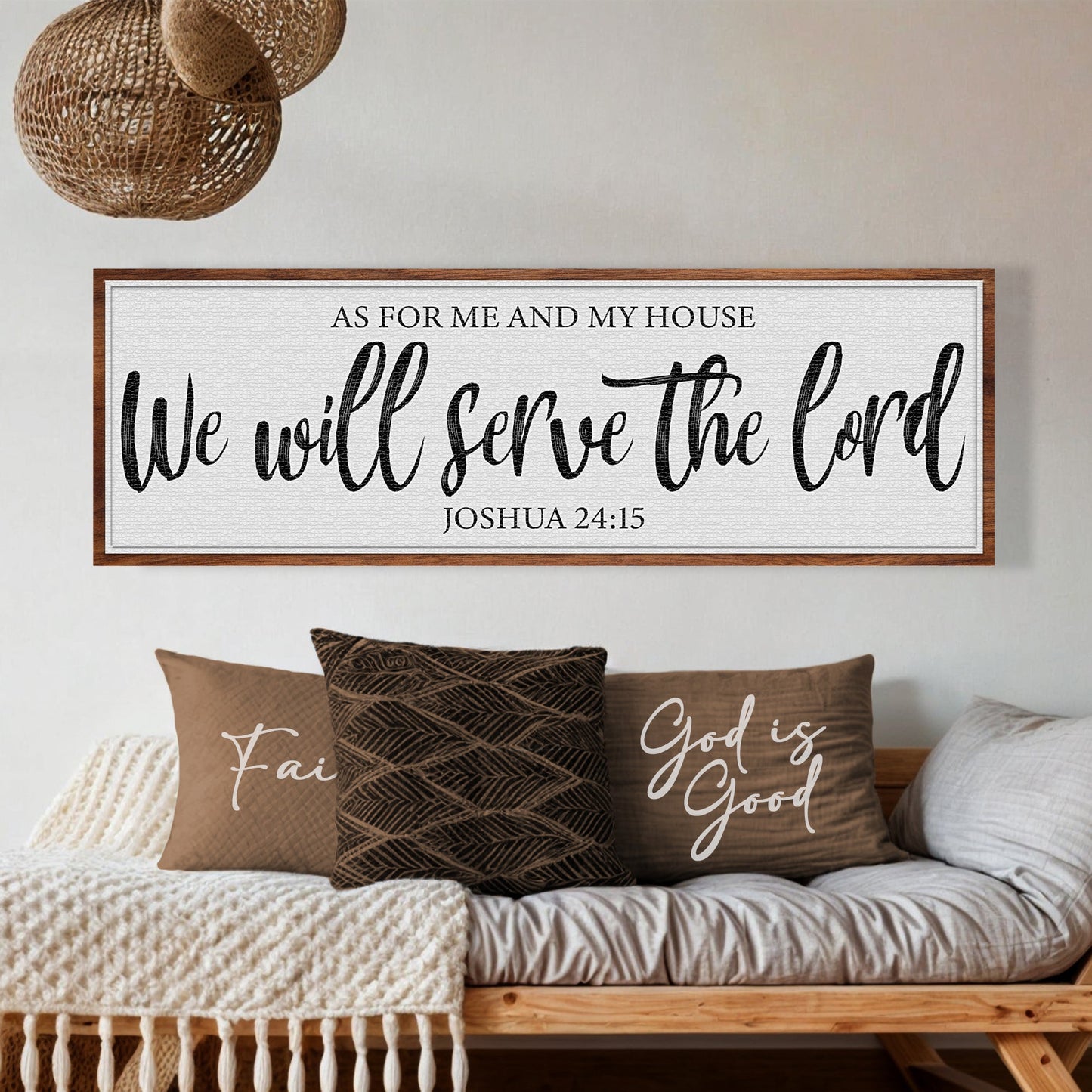 As For Me And My House We Will Serve The Lord Faith Wall Art