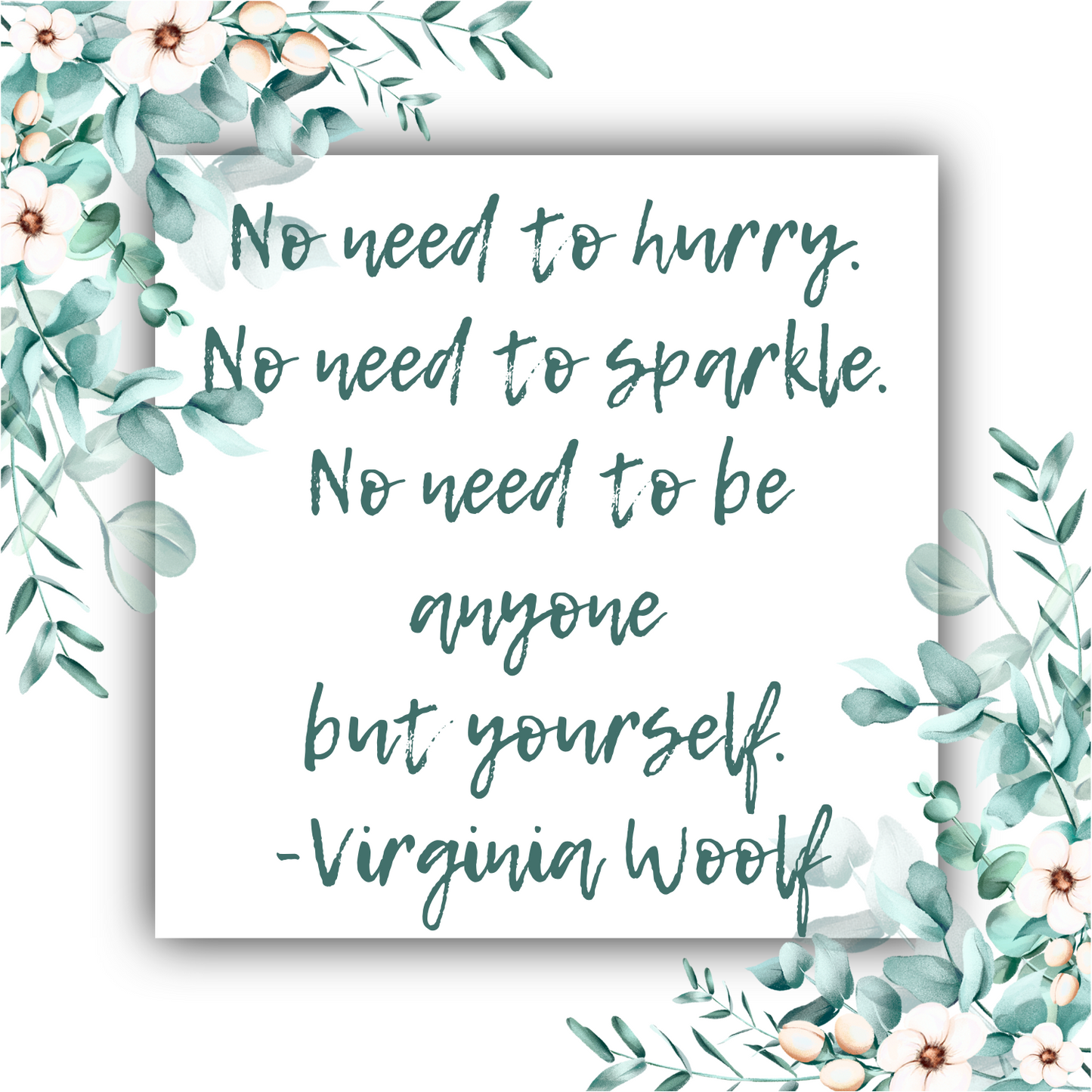 No Need to Be Anyone But Yourself - Virginia Woolf Mobius Necklace