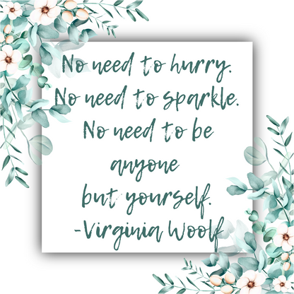 No Need to Be Anyone But Yourself - Virginia Woolf Mobius Necklace