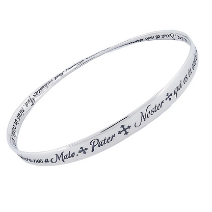 Lord's Prayer in Latin (Pater Noster) - Mobius Bracelet