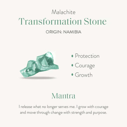 Peaceful Mind Hamsa Malachite Silver Necklace