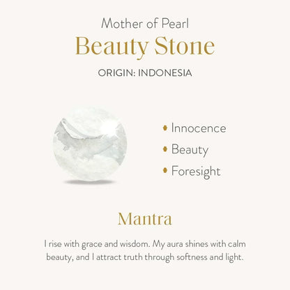 Sweet Surrender Mother of Pearl Cross Gold Necklace