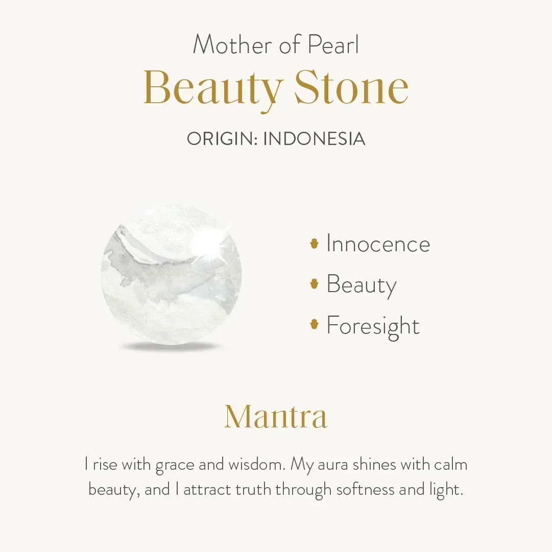 Delicate Karma Lotus Mother of Pearl Bracelet
