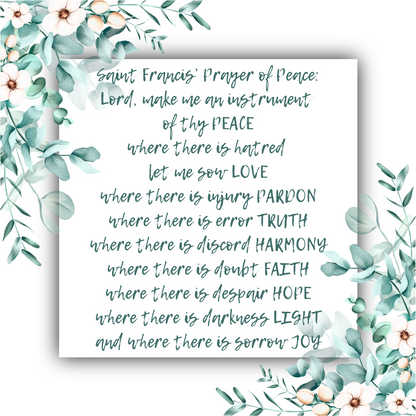 St Francis Prayer of Peace - Mobius Bracelet