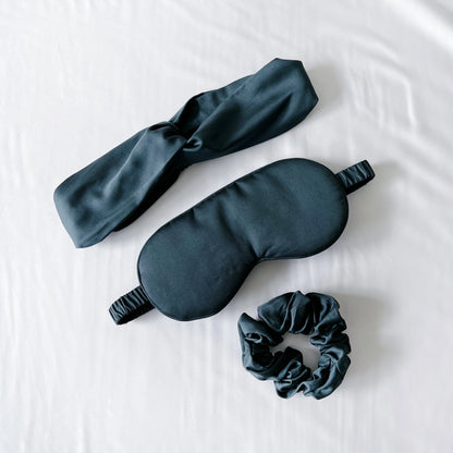 Self Care Bamboo Sleep Bundle - Eye Mask, Hair Band and Scrunchie