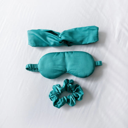Self Care Bamboo Sleep Bundle - Eye Mask, Hair Band and Scrunchie