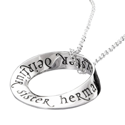 Sister in Eight Languages - Mobius Necklace