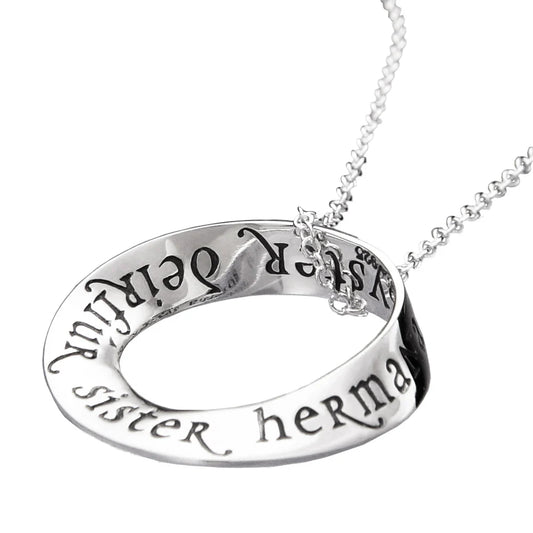 Sister in Eight Languages - Mobius Necklace