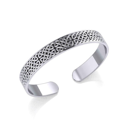 Celtic Knotwork Sterling Silver Cuff Bracelet