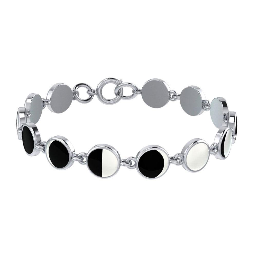 Magical Phases of the Moon Sterling Silver Bracelet