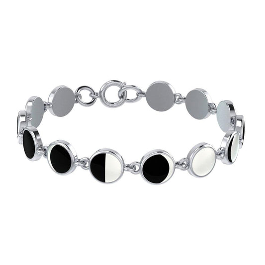 Magical Phases of the Moon Sterling Silver Bracelet