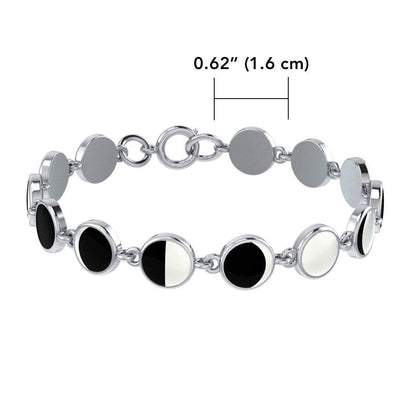 Magical Phases of the Moon Sterling Silver Bracelet