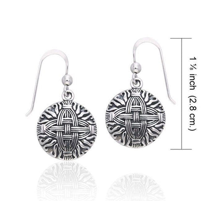 Celtic Cross of Saint Brigid Sterling Silver Earrings